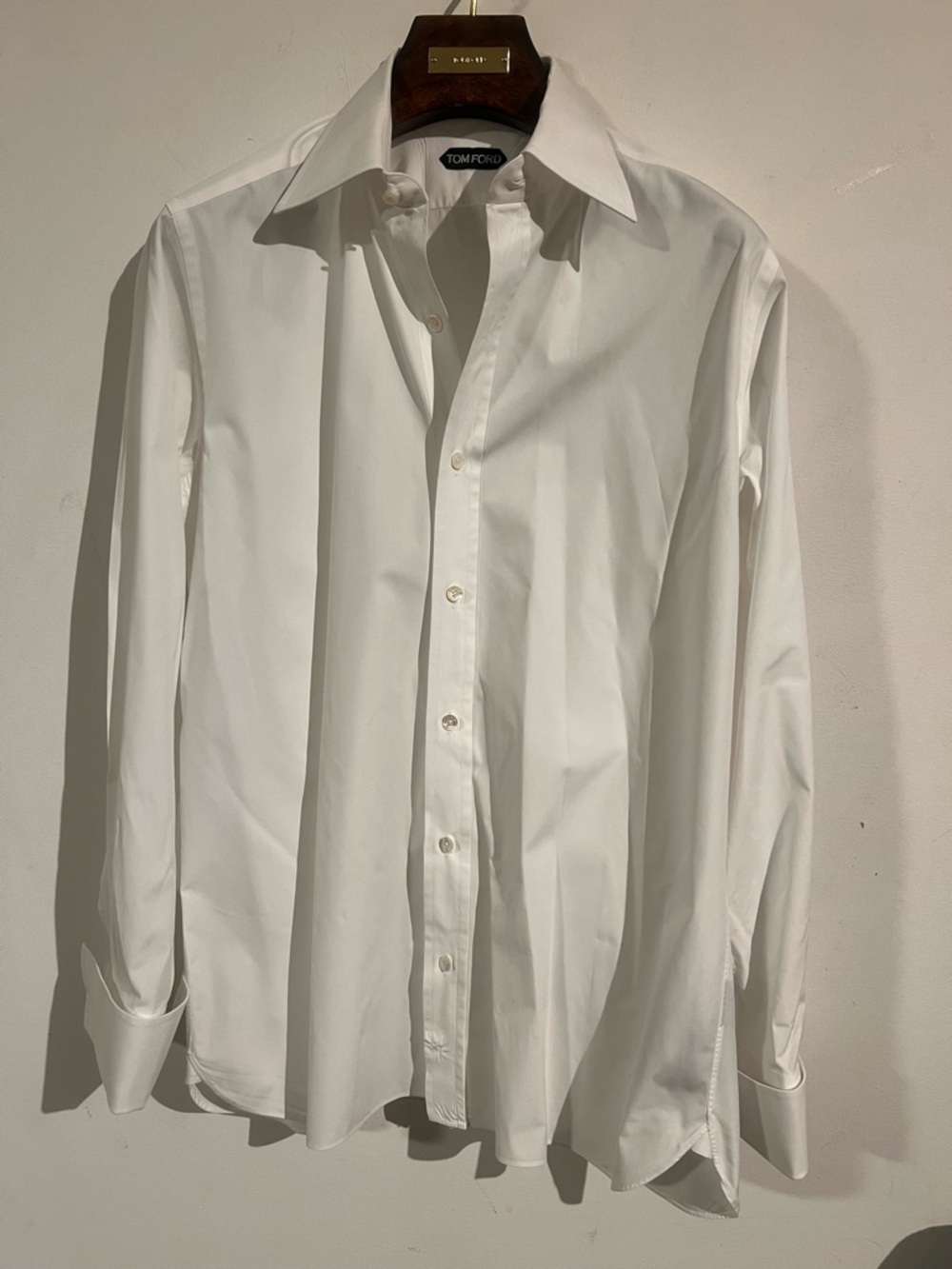 Tom Ford White Cotton Dress Shirt - Classic Spread Collar